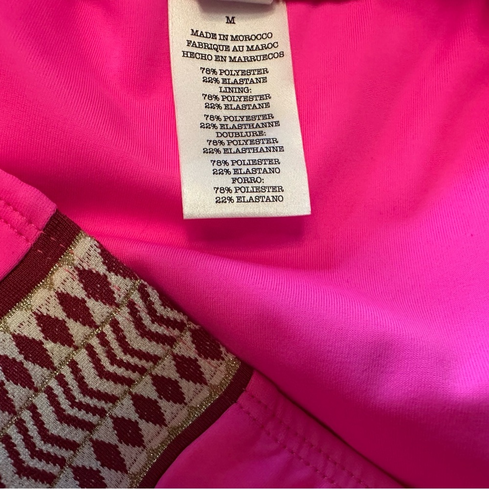 🔥 Lemlem High-Waisted Pink Bikini Bottoms. NWT. Hot pink! Medium. - Picture 8 of 9